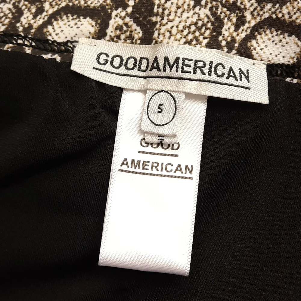 NWT, Good American Snake Print Rouched Skirt